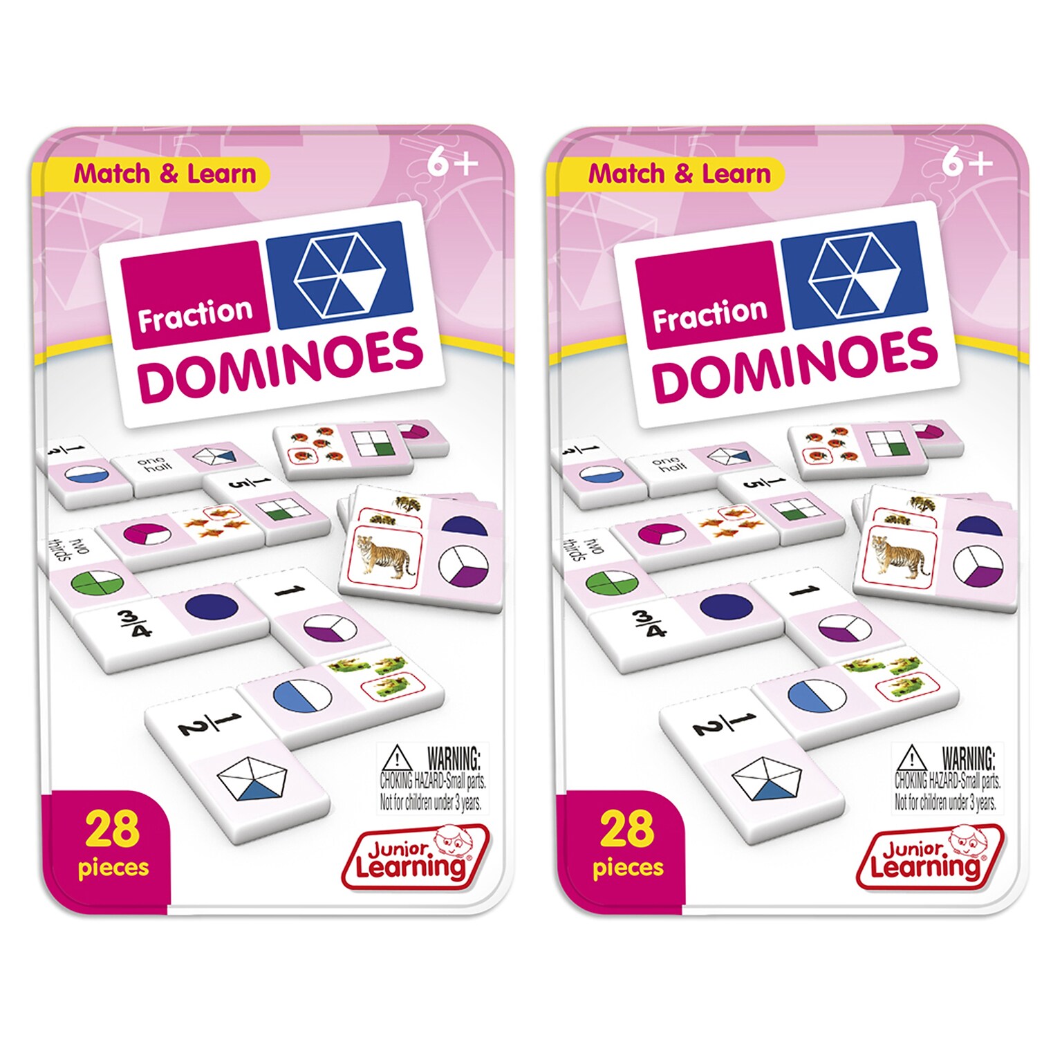 Junior Learning Fraction Dominoes, 2/Bundle (JRL485-2)
