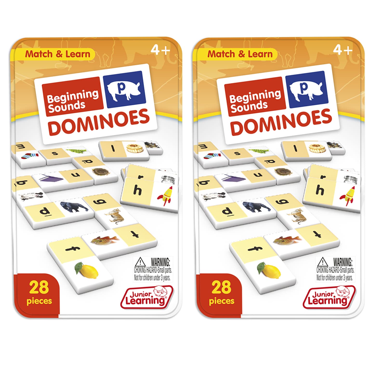 Junior Learning Beginning Sounds Dominoes, 2/Bundle (JRL492-2)