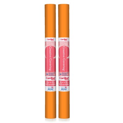 Con-Tact Creative Adhesive Covering, 18 x 20, Orange, 2/Bundle (20FC9A1K206-2)