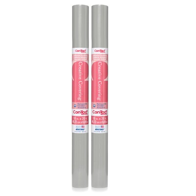 Con-Tact Creative Adhesive Covering, 18 x 20, Slate Gray, 2/Bundle (20FC9AA2206-2)