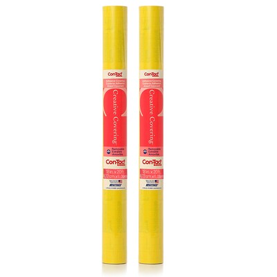 Con-Tact Adhesive Roll, 18 x 20, Yellow, 2/Bundle (KIT20FC9AH22-2)