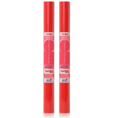 Con-Tact Adhesive Roll, 18 x 20, Red, 2/Bundle (KIT20FC9AH32-2)