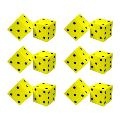 Koplow Games Dot Foam Dice Set, 2/Set, 6 Sets (KOP11694-6)