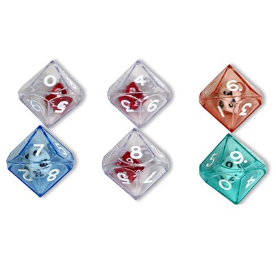 Koplow Games 10-Sided Double Dice Set, 6/Pack, 3 Packs/Bundle (KOP12618-3)