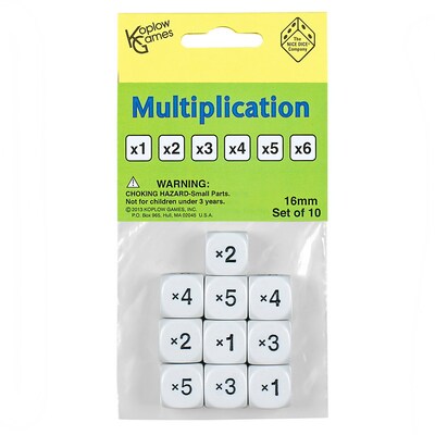 Koplow Games Multiplication Dice, 10/Pack, 3 Packs (KOP18204-3)