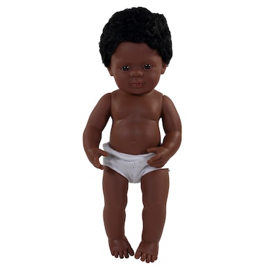 Miniland Anatomically Correct 15 African-American Baby Boy Doll (MLE31059)