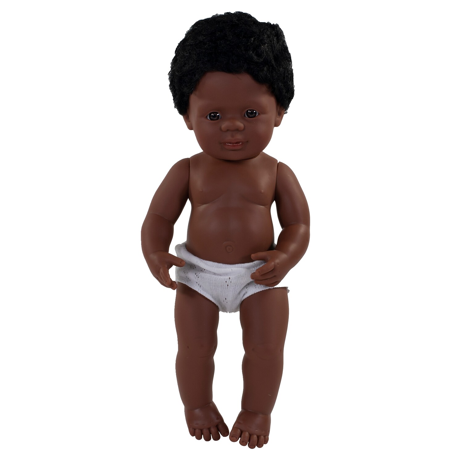 MINILAND Anatomically Correct 15 African-American Baby Boy Doll (MLE31059)