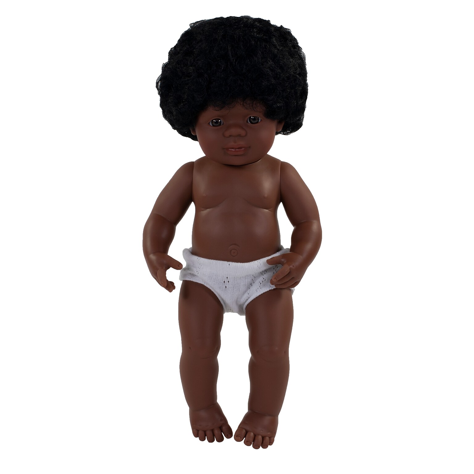 MINILAND Anatomically Correct 15 African-American Baby Girl Doll (MLE31060)