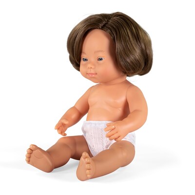 Miniland Anatomically Correct 15" Down Syndrome Caucasian Baby Girl Doll (MLE31088)