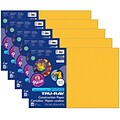 Tru-Ray® Construction Paper, Gold, 12 x 18, 50 Sheets Per Pack, 5 Packs (PAC102998-5)