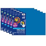 Pacon Tru-Ray 12 x 18 Construction Paper, Blue, 50 Sheets/Pack, 5 Packs (PAC103054-5)