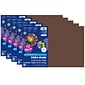 Tru-Ray® Construction Paper, Dark Brown, 12" x 18", 50 Sheets Per Pack, 5 Packs (PAC103056-5)