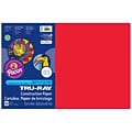 Pacon Tru-Ray 12 x 18 Construction Paper, Festive Red, 50 Sheets/Pack, 5 Packs (PAC103432-5)