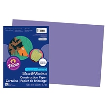 Prang® Construction Paper, Violet, 12 x 18, 50 Sheets Per Pack, 5 Packs (PAC7207-5)