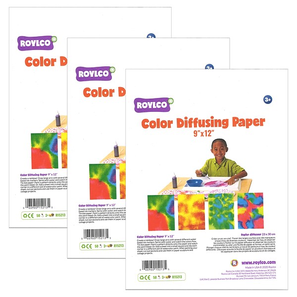 Diffusing Paper Circles ROYLCO Color Diffusing Paper - White Craft ...
