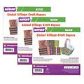 Roylco Global Village Paper Craft Paper, Assorted Sizes & Colors, 48/Pack, 3 Packs/Bundle (R-15253-3