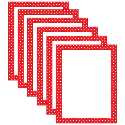 TREND Red Polka Dots Terrific Computer Papers, 8.5 x 11, 50 Sheets/Pack, 6 Packs (T-11426-6)