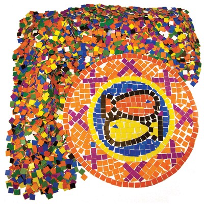 Roylco Double Color Mosaic Squares, 3/8", 10,000/Pack, 2 Packs (R-15630-2)