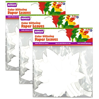 Roylco Color Diffusing Paper Leaves, 7 x 9, 80/Pack, 3 Packs/Bundle (R-2442-3)