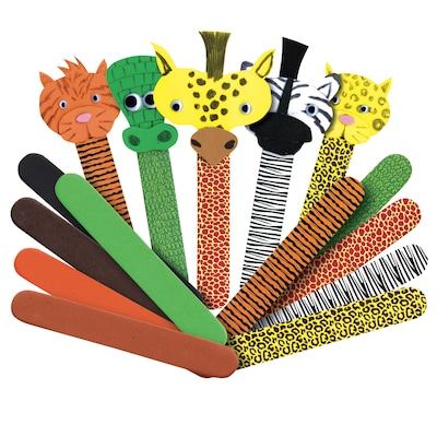Roylco Animal Print Craft Sticks, 50/Pack, 3 Packs (R-39100-3)