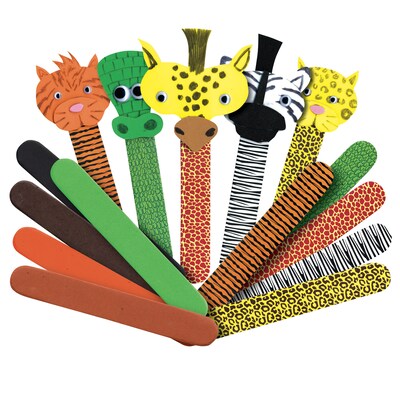 Roylco Animal Print Craft Sticks, 50/Pack, 3 Packs (R-39100-3)