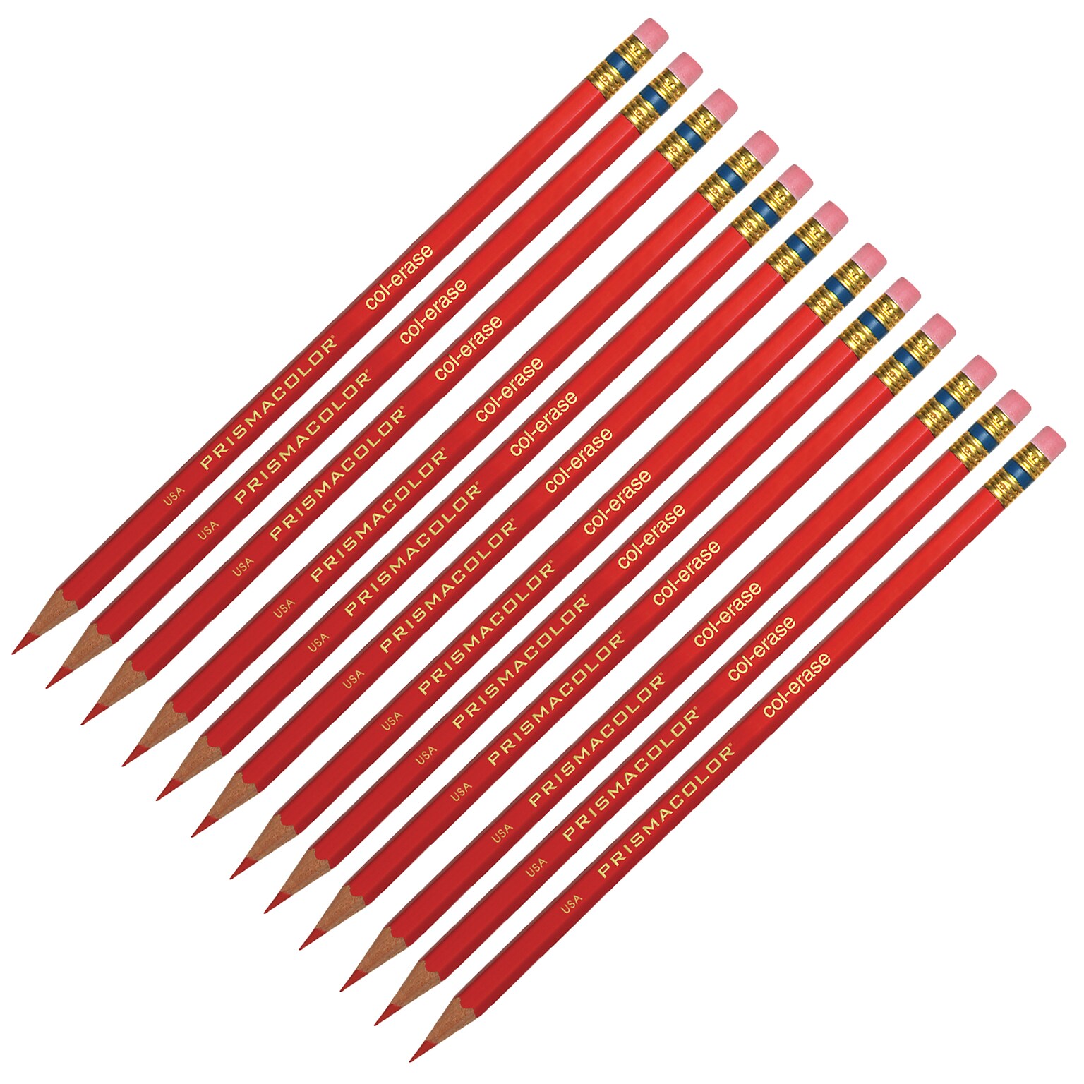 Prismacolor Premier Col-Erase Colored Pencils, Red, 12/Bundle (SAN20045-12)