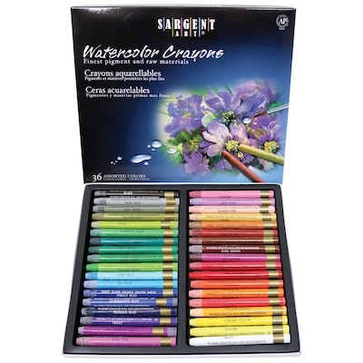 Sargent Art Watercolor Crayons, Assorted Colors, 36/Pack (SAR221136)