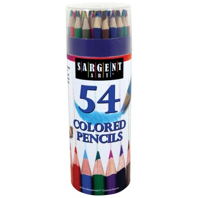 Sargent Art Colored Pencils, Assorted Colors, 54/Bundle, 2 Bundles (SAR227286-2)