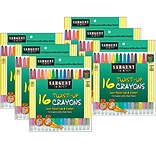 Sargent Art Twist-Up Crayons, Assorted Colors, 16/Pack, 6 Packs (SAR550981-6)