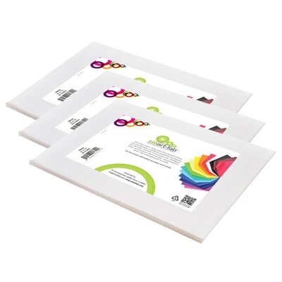 Smart Fab Art & Decoration Fabric Sheets, 9 x 12, White, 45/Pack, 3 Packs/Bundle (23809124510-3)