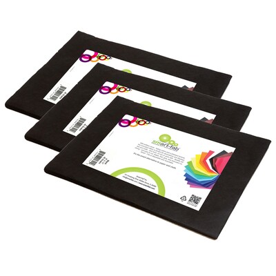 Smart-Fab Art & Decoration Fabric Sheets, 9 x 12, Black, 45/Pack, 3 Packs/Bundle (23809124520-3)