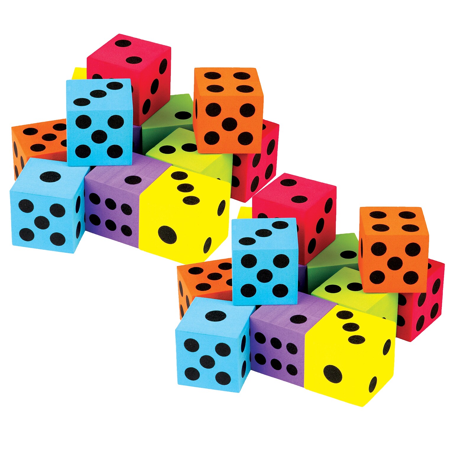 Teacher Created Resources Foam Colorful Large Dice, 12 Per Pack, 2 Packs (TCR20809-2)