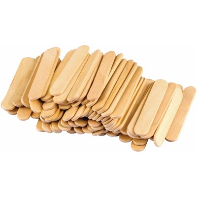 Teacher Created Resources STEM Basics Mini Craft Sticks, Natural Wood, 100/Pack, 12 Packs (TCR20922-12)