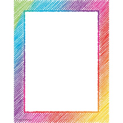 Teacher Created Resources Colorful Scribble Computer Paper, 8.5" x 11", 50 Sheets/Pack, 6 Packs (TCR2688-6)