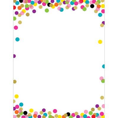 Teacher Created Resources Confetti Computer Paper, 8.5" x 11", 50 Sheets/Pack, 6 Packs (TCR2735-6)