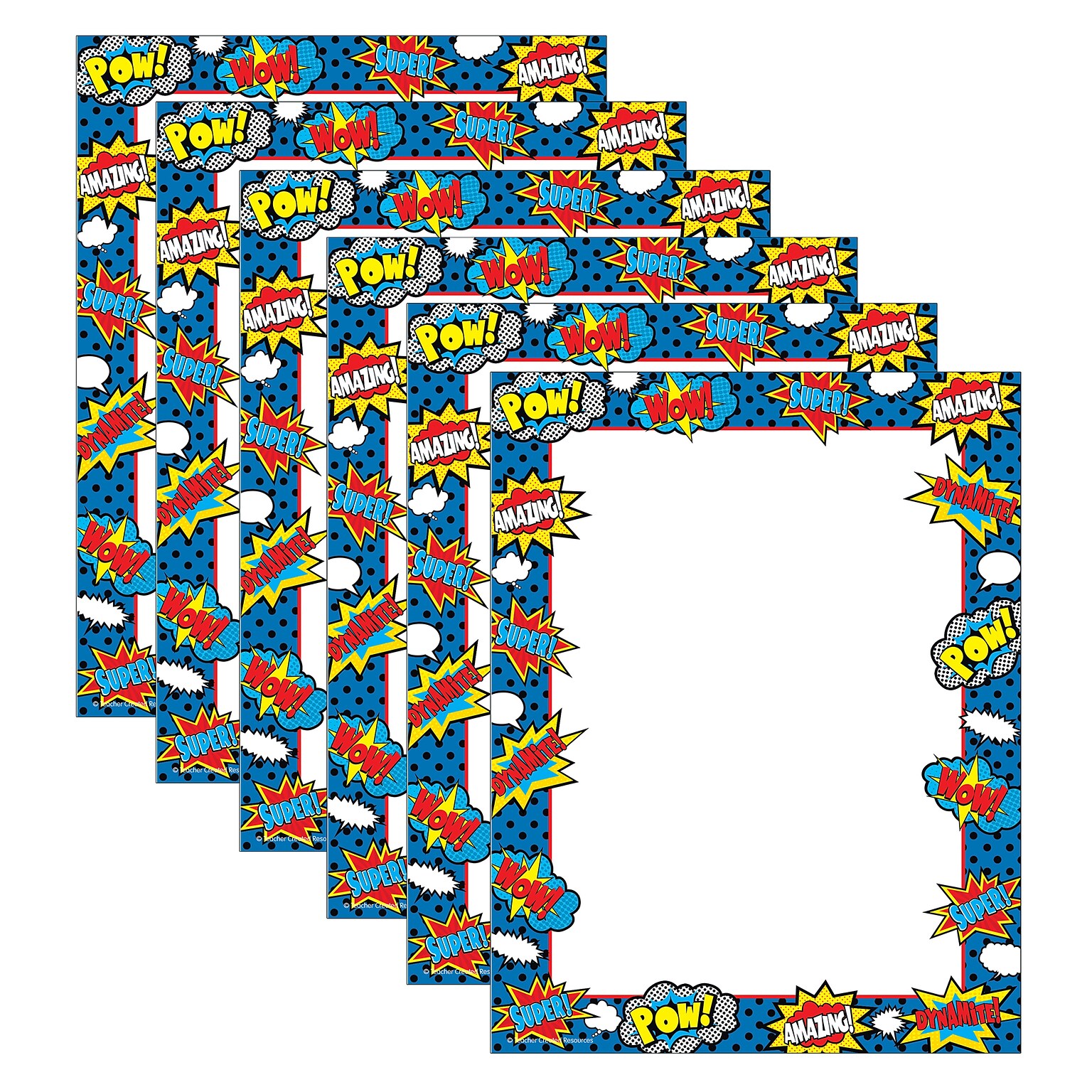Teacher Created Resources Superhero Computer Paper, 50 Sheets Per Pack, 6 Packs (TCR5629-6)