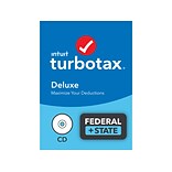 TurboTax Deluxe 2021 Federal + State for 1 User, Windows and Mac, CD/Download (5100186)
