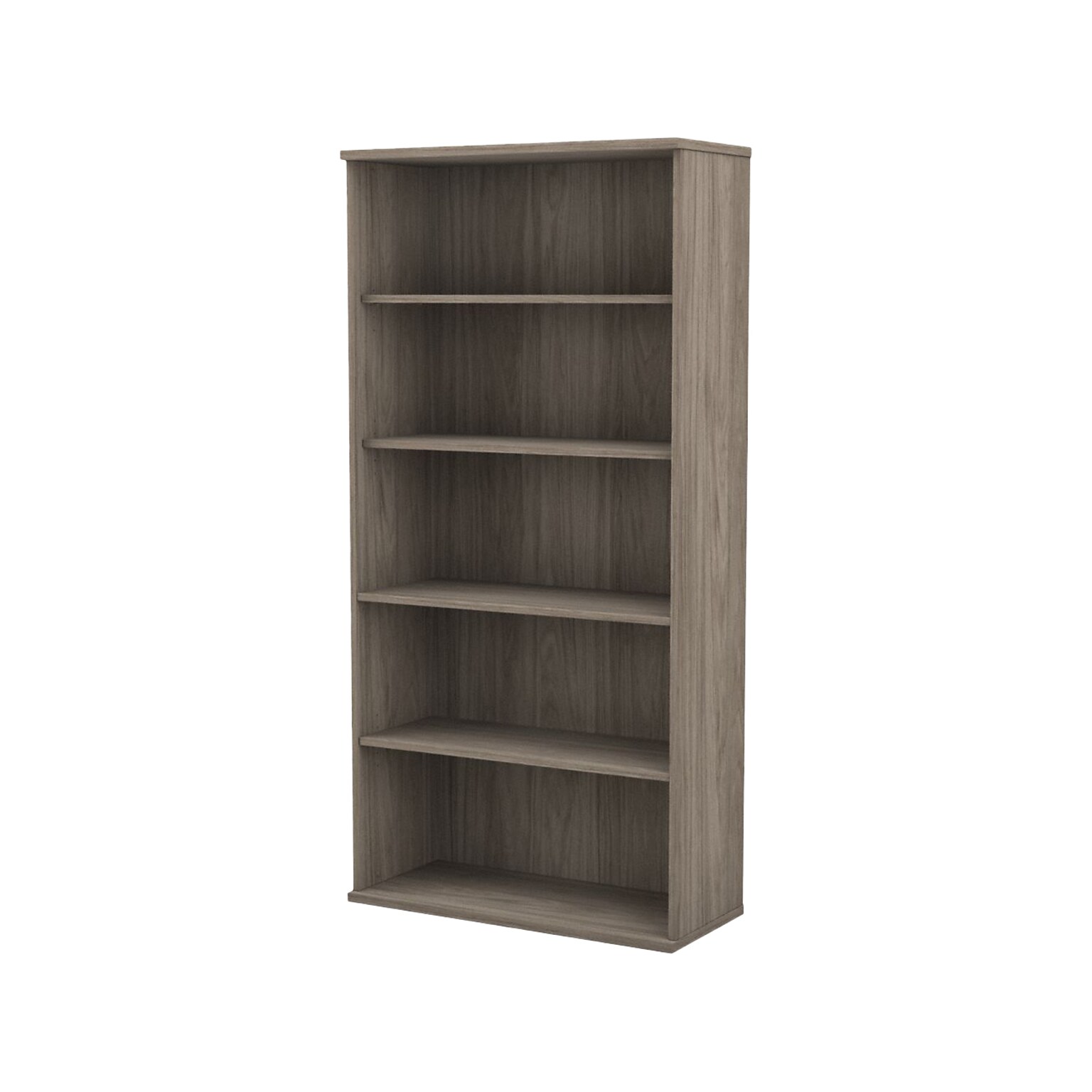 Bush Business Furniture Studio C 73H 5-Shelf Bookcase with Adjustable Shelves, Modern Hickory Laminated Wood (SCB136MH)