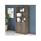 Bush Business Furniture Studio C 73"H 5-Shelf Bookcase with Adjustable Shelves, Modern Hickory Laminated Wood (SCB136MH)