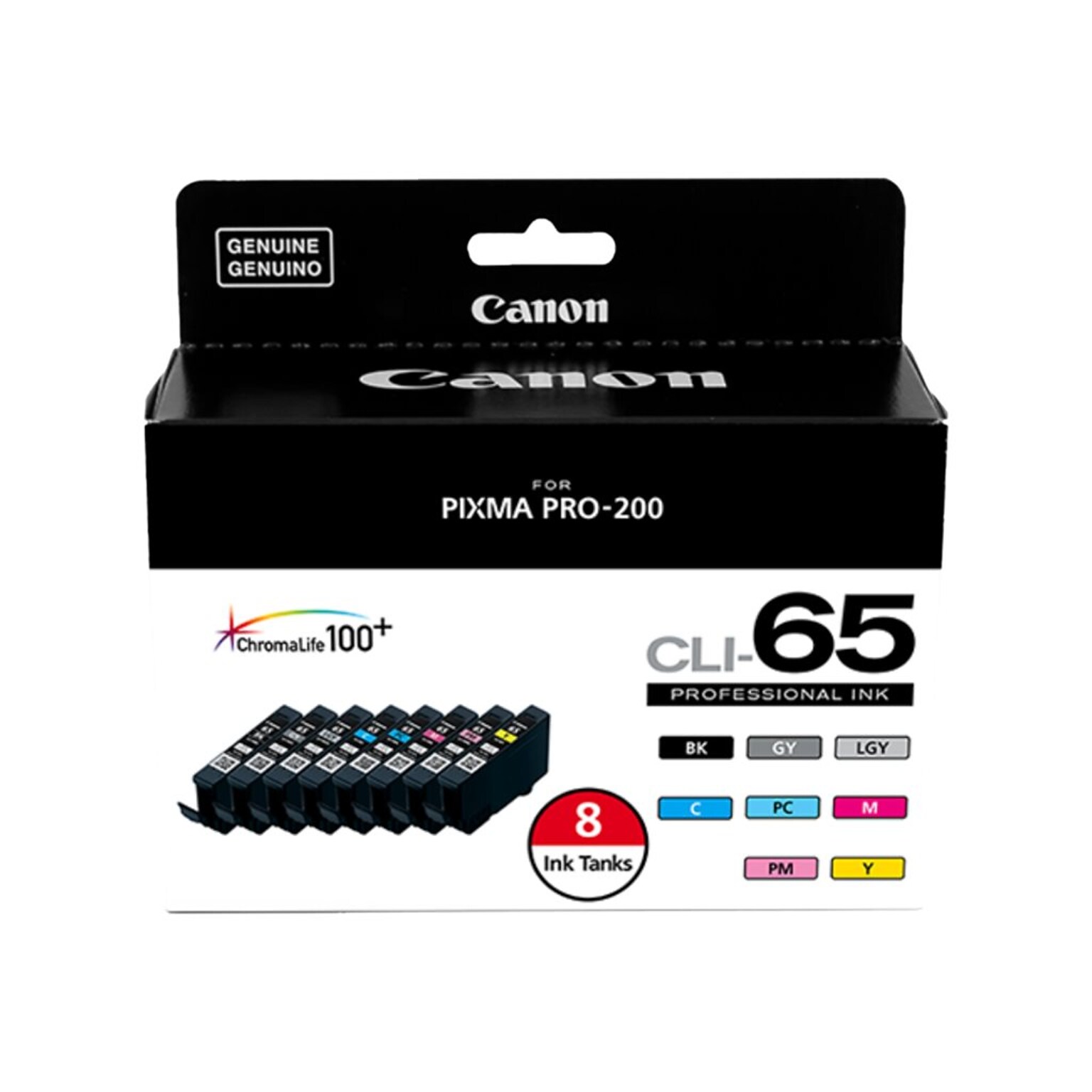 Canon CLI-65 Photo Ink Standard Yield Ink Cartridge, 8/Pack  (4215C007)