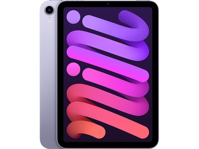 Apple iPad mini 8.3" Tablet, 6th Gen, 64GB, Wi-Fi + Cellular, Purple (MK8E3LL/A)