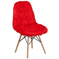 Flash Furniture Faux Fur Red Shaggy Chair (4DL4)