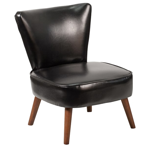 Flash Furniture Leather Retro Chair Black(QYA02BK)