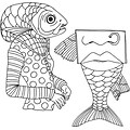 Ranger Fish Face Dyan Reaveleys Dylusions Cling Stamp Collections, 8.5 x 7 (DYR-59493)
