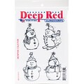 Deep Red Stamps, Snowman Collection Cling Stamp, 4 x 6 (5X705674)