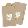 Hortense B. Hewitt Brush of Love Treat Bags, Kraft, 25 Pack (42267ST)