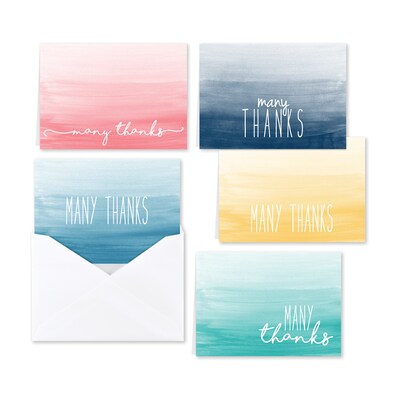 Hortense B. Hewitt Many Thanks Ombre Thank You Set, Multi Color, 25 Pack (54031ST)