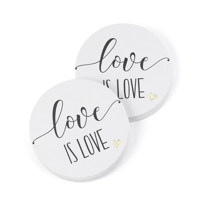 Hortense B. Hewitt Love is Love Coaster, 25 Pack (55127ST)