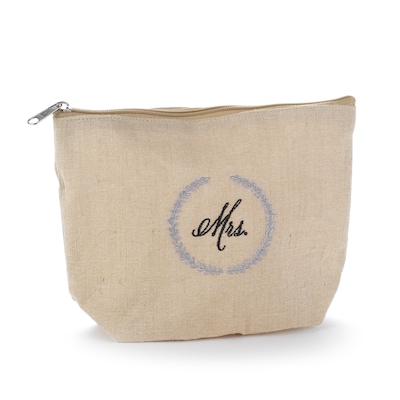 Hortense B. Hewitt Rustic Wreath Mrs. Jute Cosmetic Bag (55176ST)