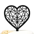 Hortense B. Hewitt Geo Heart Cake Pick, Black (54850ST)